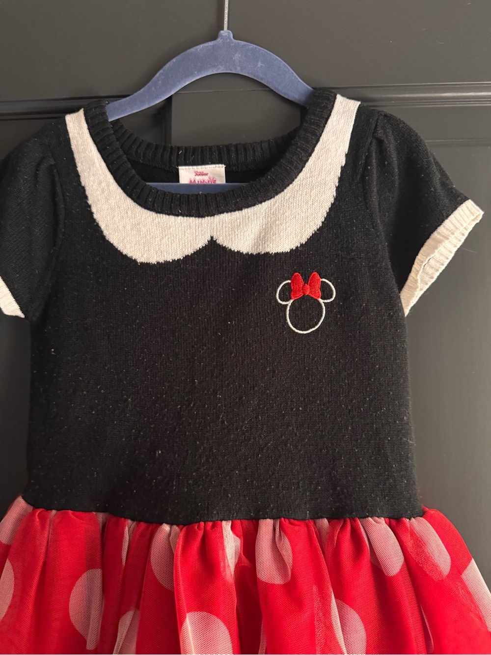 Disney Minnie Mouse Short Sleeve Sweater Dress Tulle Skirt 4T - Picture 3 of 3